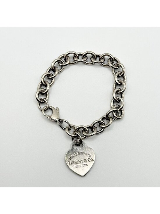 Tiffany & Co. Jewelry - Tiffany & Co. Heart Tag Charm Bracelet Sterling Silver 925